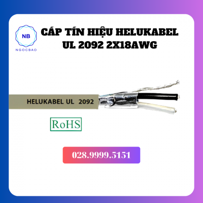 Cáp tín hiệu Helukabel UL 2092 2x18AWG