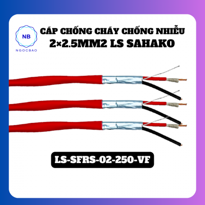 Cáp chống cháy chống nhiễu 2x2.5mm2 LS SAHAKO LS-SFRS-02-250-VF