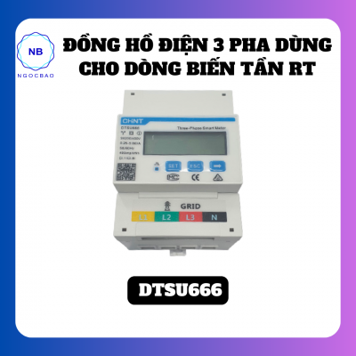 Đồng hồ điện 3 pha dùng cho dòng Biến tần RT | DTSU666