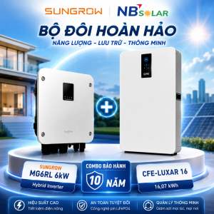 Combo Sungrow Hybrid Inverter - Battery CFE Luxar 16