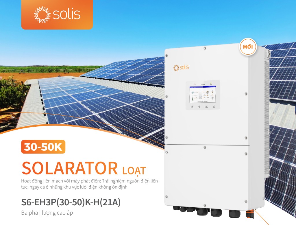 Biến tần Hybrid Solis S6-EH3P(30-50)K-H 3 pha áp cao